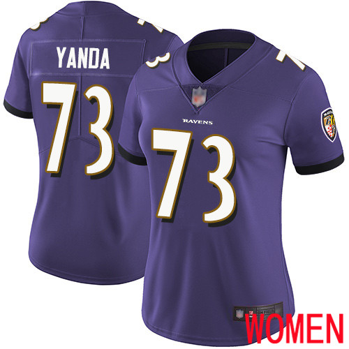 Baltimore Ravens Limited Purple Women Marshal Yanda Home Jersey NFL Football #73 Vapor Untouchable->women nfl jersey->Women Jersey